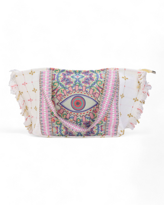 Boho Evil Eye/ Heart Tote Bag