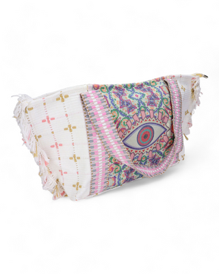 Boho Evil Eye/ Heart Tote Bag