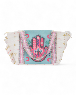 Boho Evil Eye/ Heart Tote Bag