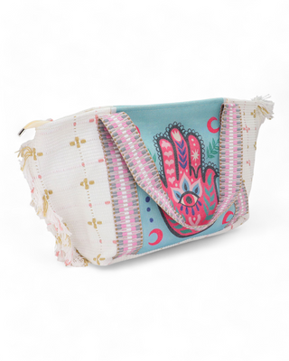Boho Evil Eye/ Heart Tote Bag