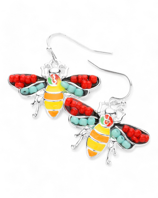 Embellished Honey Bee Earrings