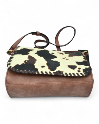 Cowhide Flap Shoulder Bag