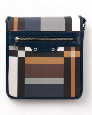 Checkered crossbody bag -blue