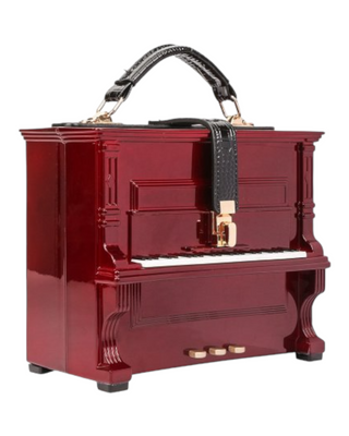 Handbag/crossbody bag wine shaped like a piano