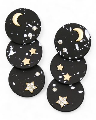 Starry Triple Disc Earrings