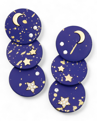 Starry Triple Disc Earrings