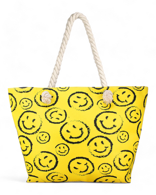 Smiley Face Beach Bag Taconi Boutique
