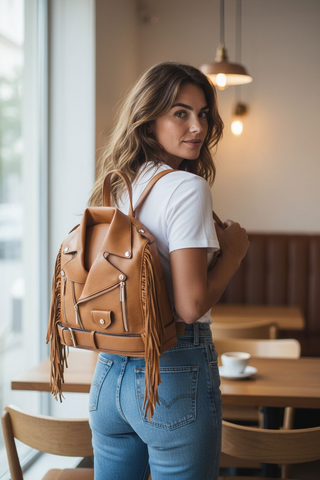 Fringe Moto Chic Backpack
